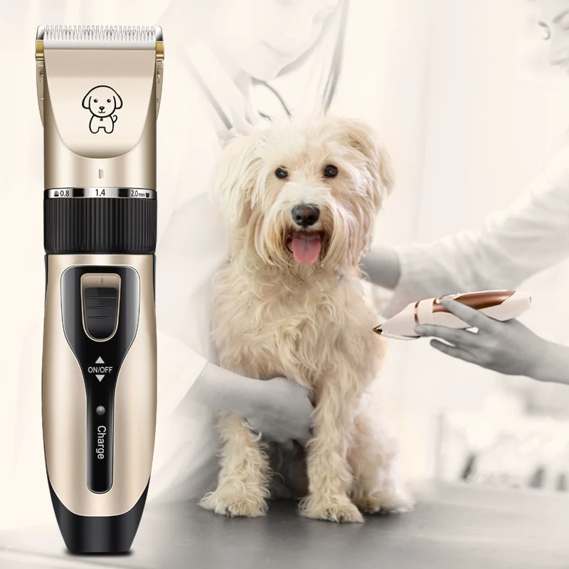 Professional Cordless Rechargeable Dog Clippers，Low Noise & Suitable Horse Cat Dog Hair Clippers Shaver Tools JiangWaveT Dog Cat Clippers Grooming Kit 