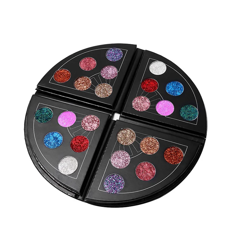 

Fan-shaped 6-color eyeshadow palette glitter, 6 colors