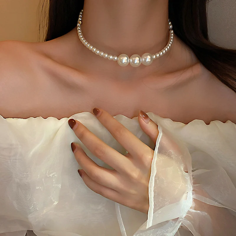 

new design adjustable jewelry pearl choker for women