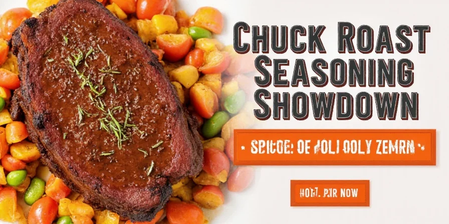 Perfectly seasoned chuck roast in a crock pot