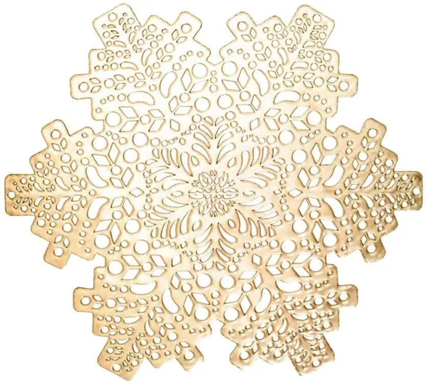 

christmas pvc vinyl hollow snowflake table placemat