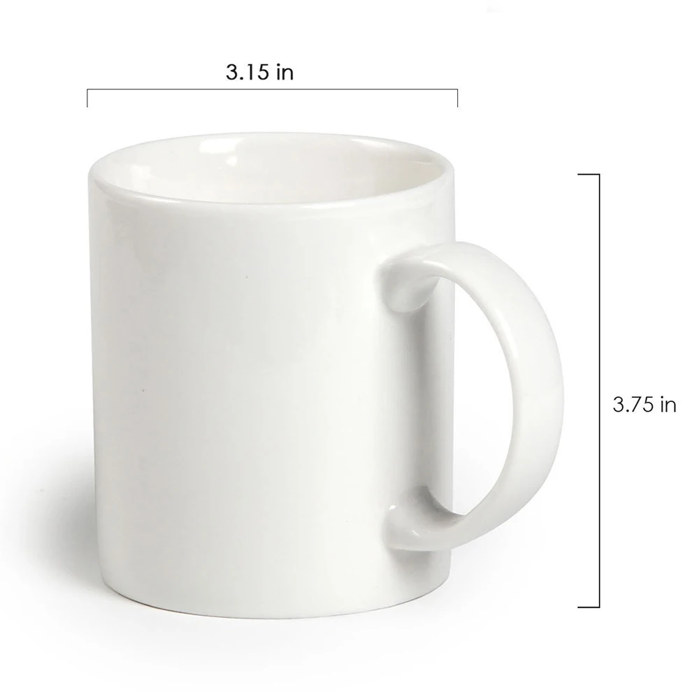 

Custom Sublimation Ceramic Mug Plain White 11oz Mug Blank Promotional Gift Coffee Ceramic Mug, Any colors are available