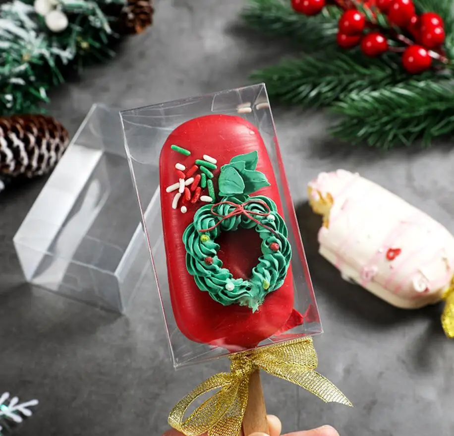 

Silicone Popsicle Ice Cream Box Chocolate Cookies Candy Plastic Storage Box Ice Cream Stick Acrylic Mirror Ice Cream Stick