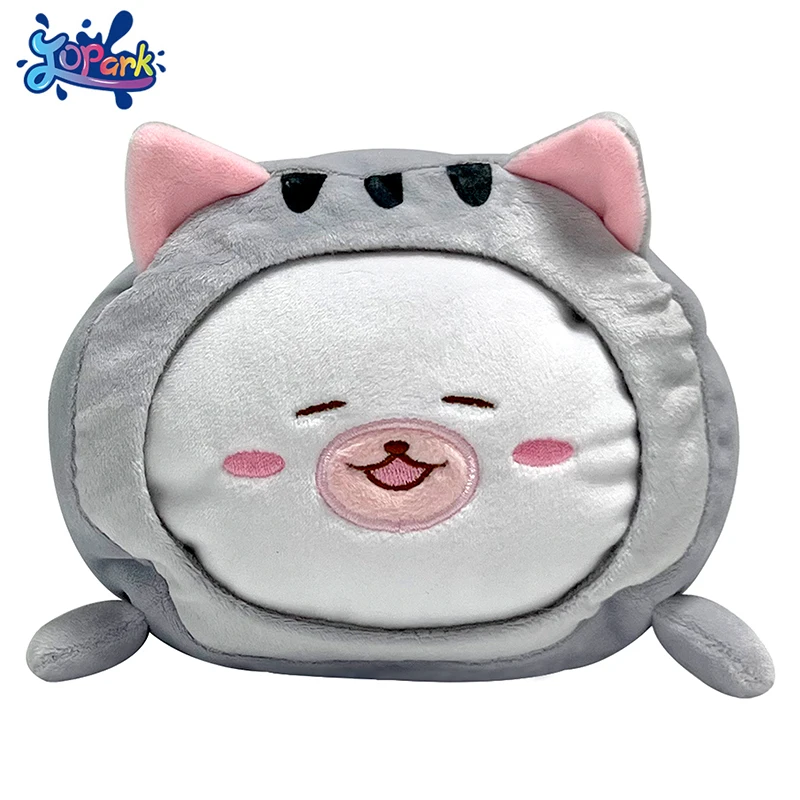 

New Design Cuddly Toys ODM 23cm Long Cute Cat Plush Pillow Soft Stuffed Hug Pillow Throw Pillow For Kids Gift Plush Toy Dolls