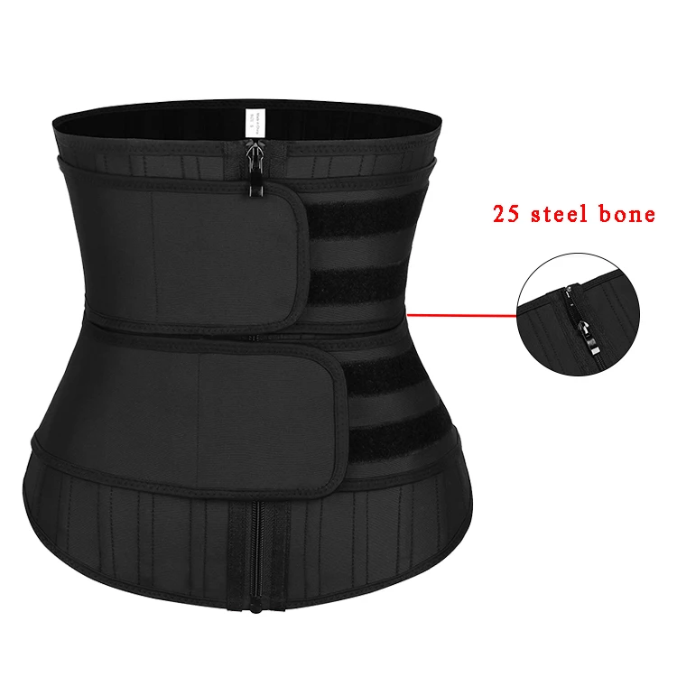 

Oem Women Slimming Tummy Control Wholesale Sport 25 Steel Bone Latex Waist Trainer, As shown