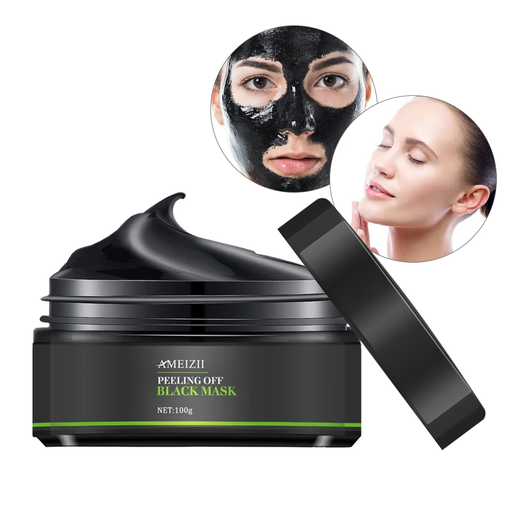 

OEM ODM Facial Mask Blackhead Clay Mask Sheet Peel Off Anti Wrinkle Whitening Claymask Faciales Coreanas Mud Mask, Black