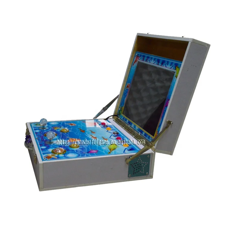 

good profit hold space-saving 2 person 19'' monitor fish game mutil games in one box fish gambling portable machine for sale