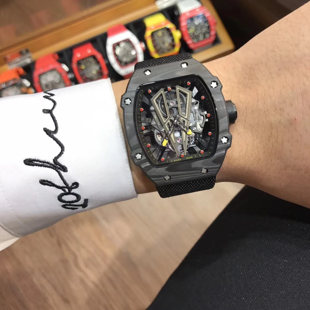 

RM27-03 carbon fiber case skeleton dial hollow out dial limited edition mechanical watch