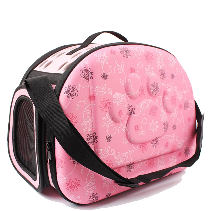 

Pink Puppies dogs EVA bag,Porous Design for pet carry case,Soft-Sided Collapsible Portable EVA Cat Bag with Mesh Windows