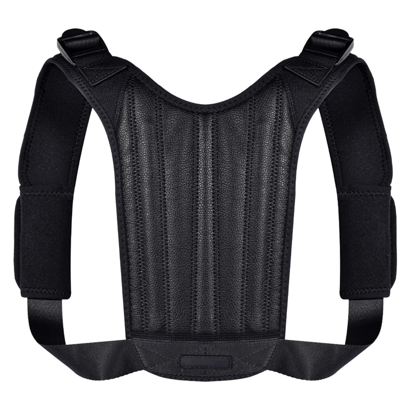 

Unisex Humpback Corrector Breathable Back Belt Brace Soft Posture Corrector Support, Black