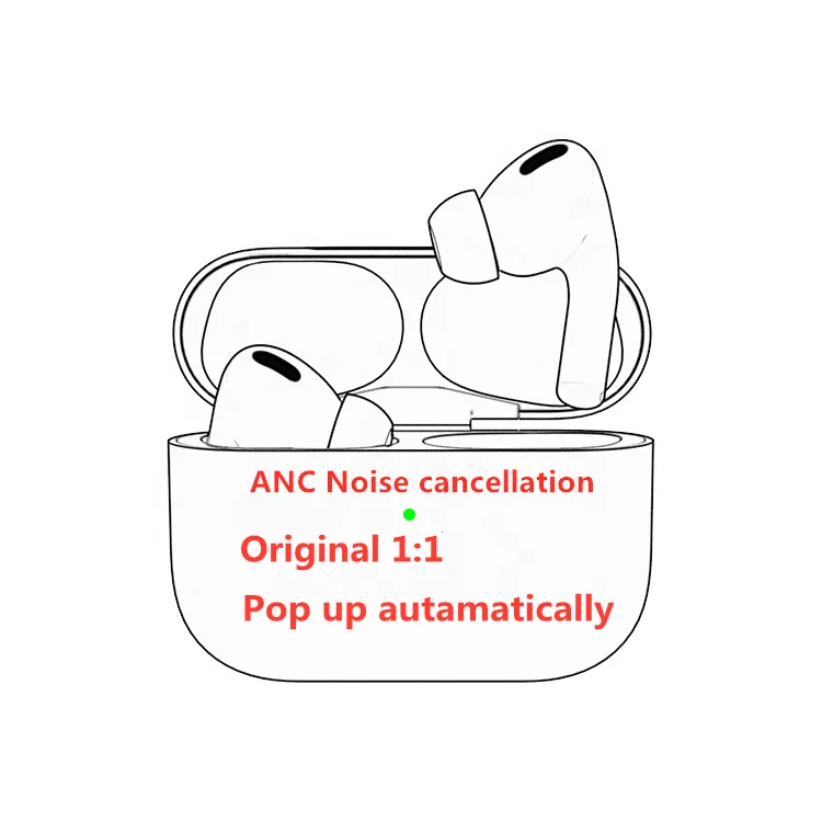 

Huilian Chipset A6Pro TWS Gen 3 Noise Cancelling Wireless Headphones air 3 pro pods Earbuds Headset Earphone for apple phones