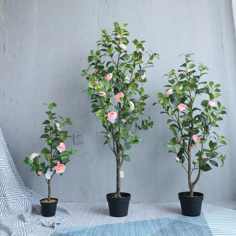 

wholesale home decorative potted flower trees rose tree, Green