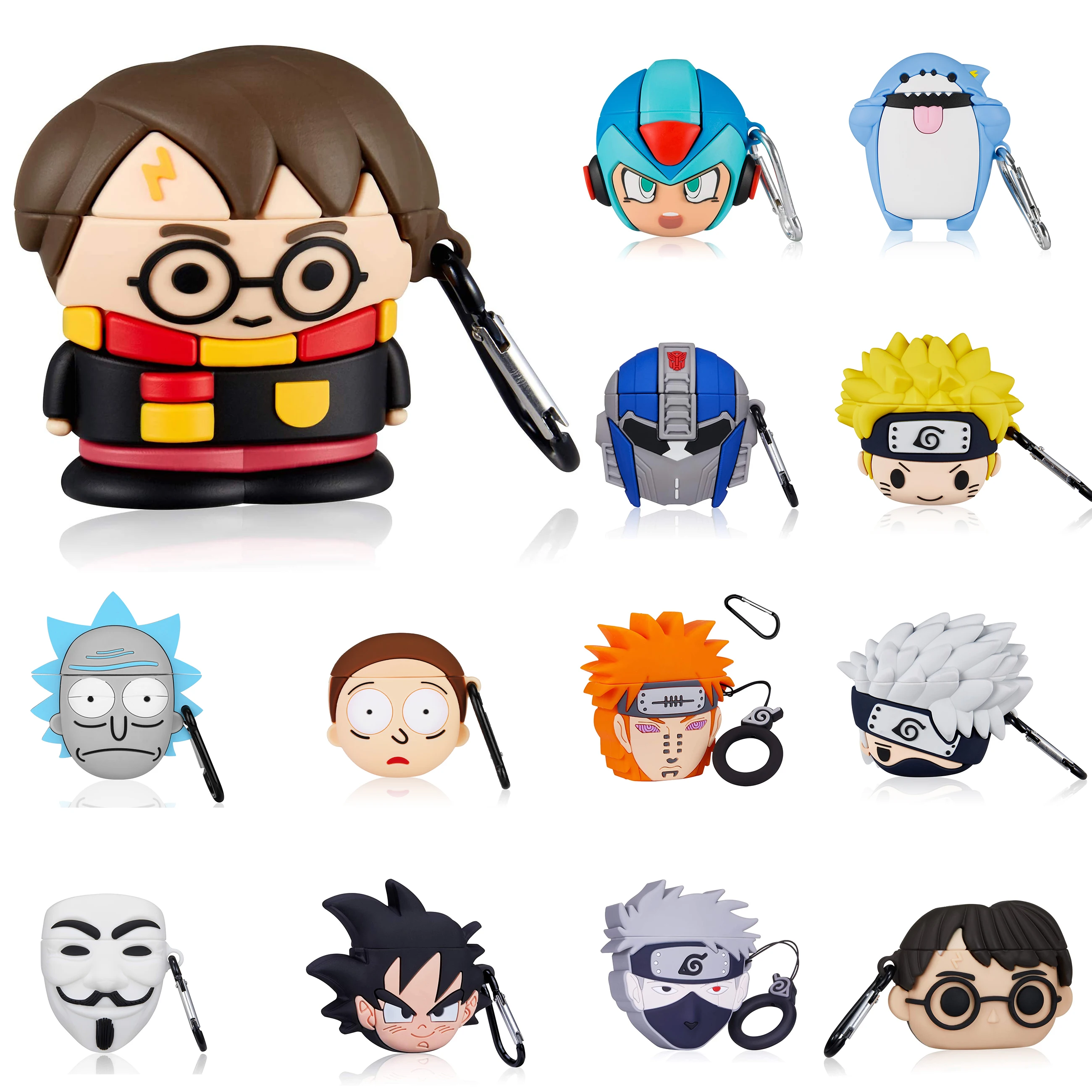 

Gemfits Cute Silicone Case for Apple airpod 1/2 Cases, Designers Custom 3D Earphone Cover Kakashi Harry Case for Airpods #25, Multiple colors