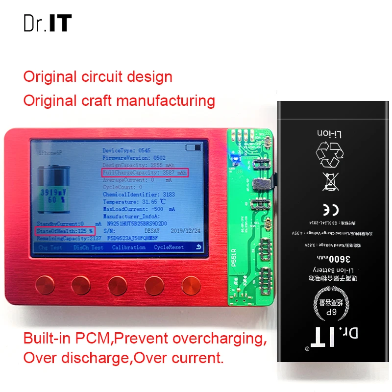 
Dr IT Oem Factory Wholesale 3600mAh Replacement for high Capacity Mobile Phone Battery for Iphone 6plus Battery 