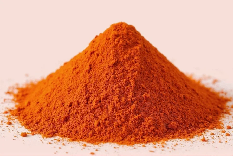 Ground paprika in a spice rack away from sunlight