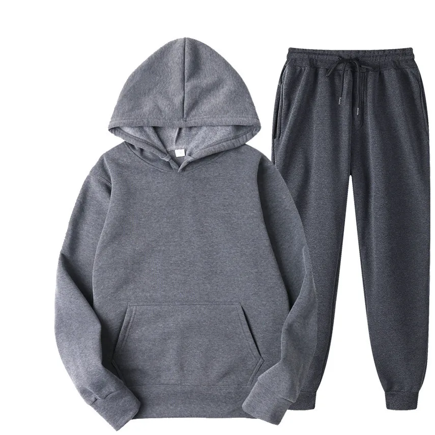 

Summer 2021 Custom Printing Slim Fit Hoodie and Jogger Set for Men, Picture shows