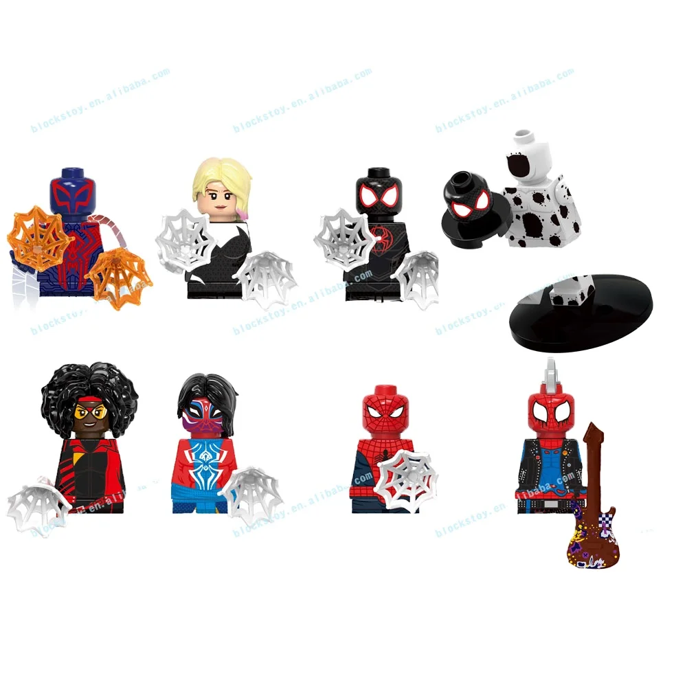 

G0124 Super Heroes Spider Spot Gwen Stacy Jessica Drew Mini Assembled Action Man Figures Building Blocks Kids Gift Toys
