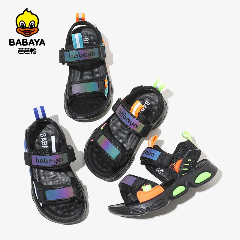 

36009 Buckle Strap Tpr Ankle Strap Rubber Summer Sandals For Kids Boy, As picture