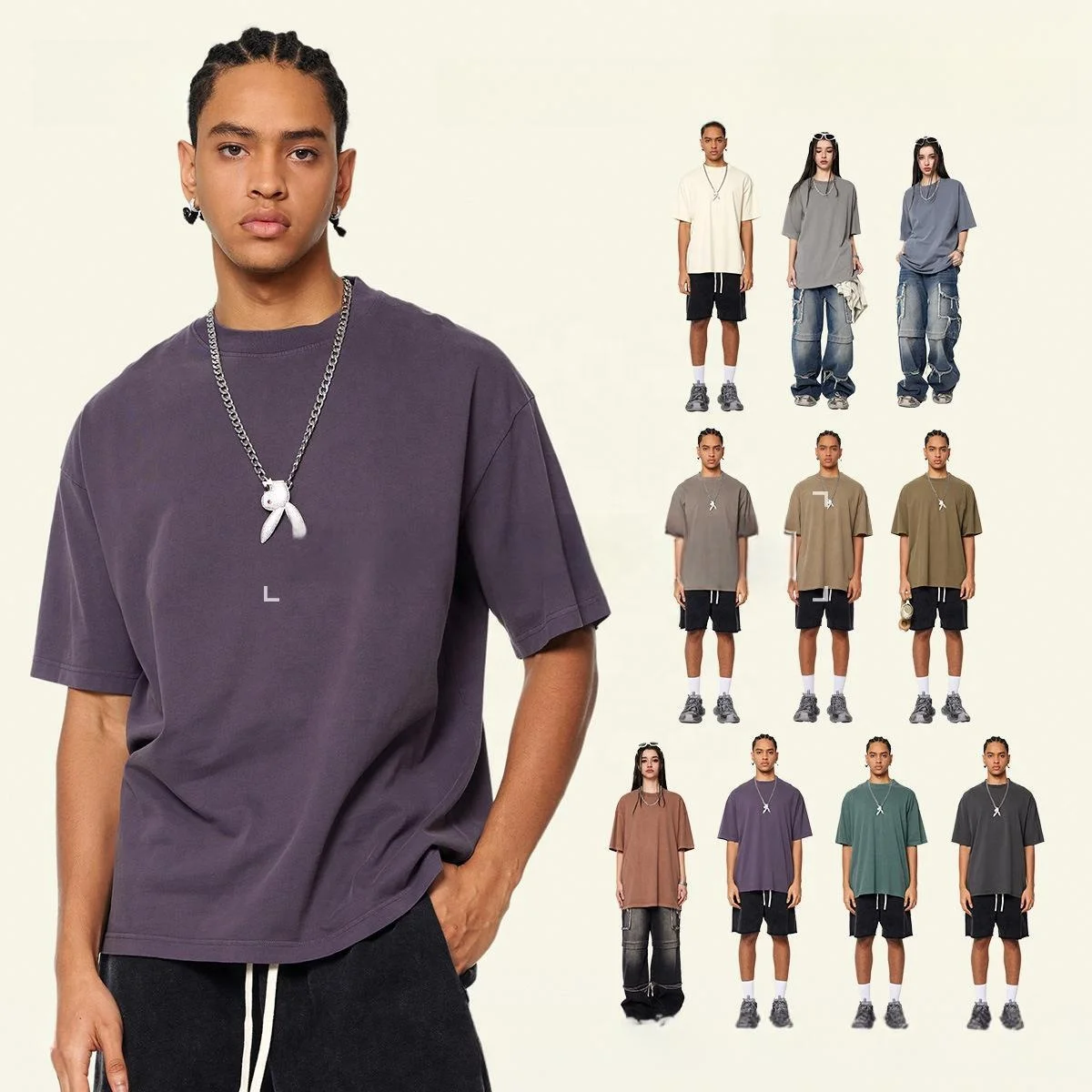 Men Jogger Sweatsuit Heavyweight Hoodie and Hip Hop Pants Two Piece Sport Set Cotton Mens Tracksuit