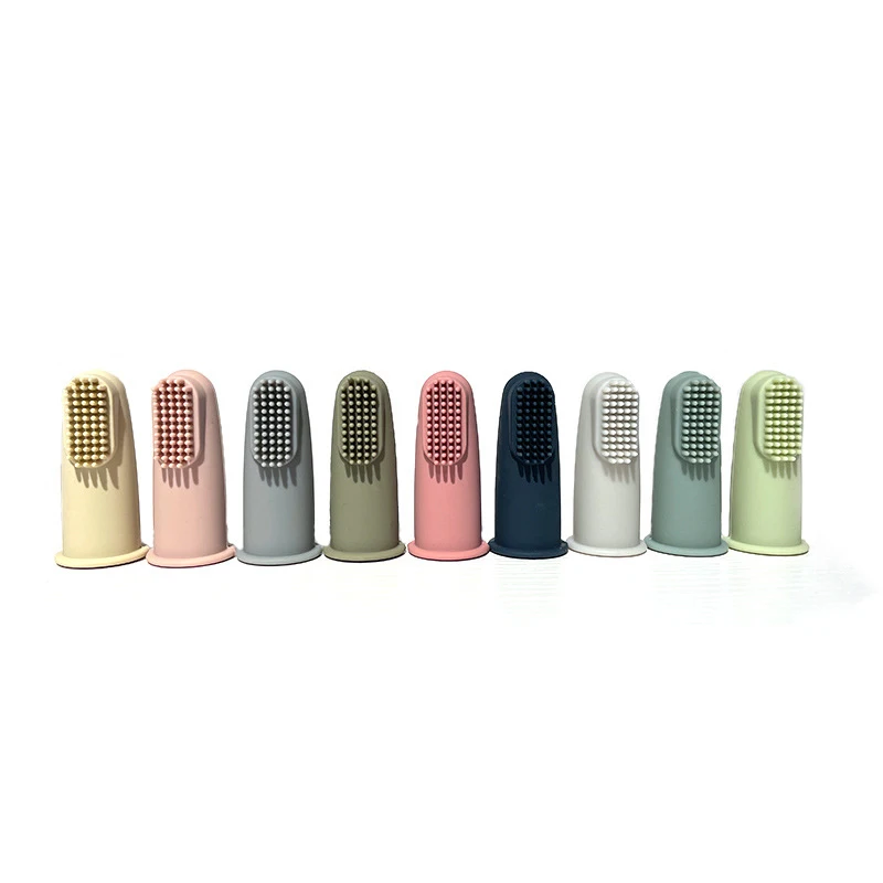 

High temperature sterilization washable soft baby silicone toothbrush finger brush, Customized color