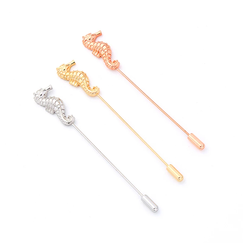 

ts00285 2020 Simple Fashion Jewelry Rose Gold Rhodium Seahorse Shaped Cute Animal Designer Brooches And Pins Pins