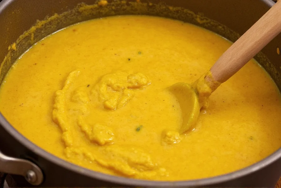 Close-up of Peruvian yellow pepper sauce