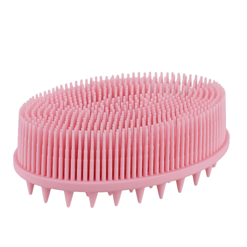 

Lohas Handle Natural Silicone Dry Wet Skin Body Bath Brush, Customized color