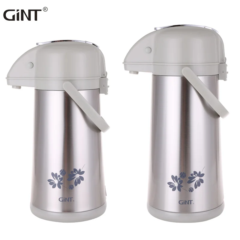 

GiNT 2.2L Air Pressure Coffee Pot Stainless Steel Outer Glass Inner Insulated Hot Water Vacuum Flasks Thermal Bottle for 2021, Customized colors acceptable