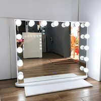 

DoCareLife 100*80CM LED Lighted Salon Dressing Makeup Mirror Vanity Hollywood Makeup Mirror for Beauty Cosmetic