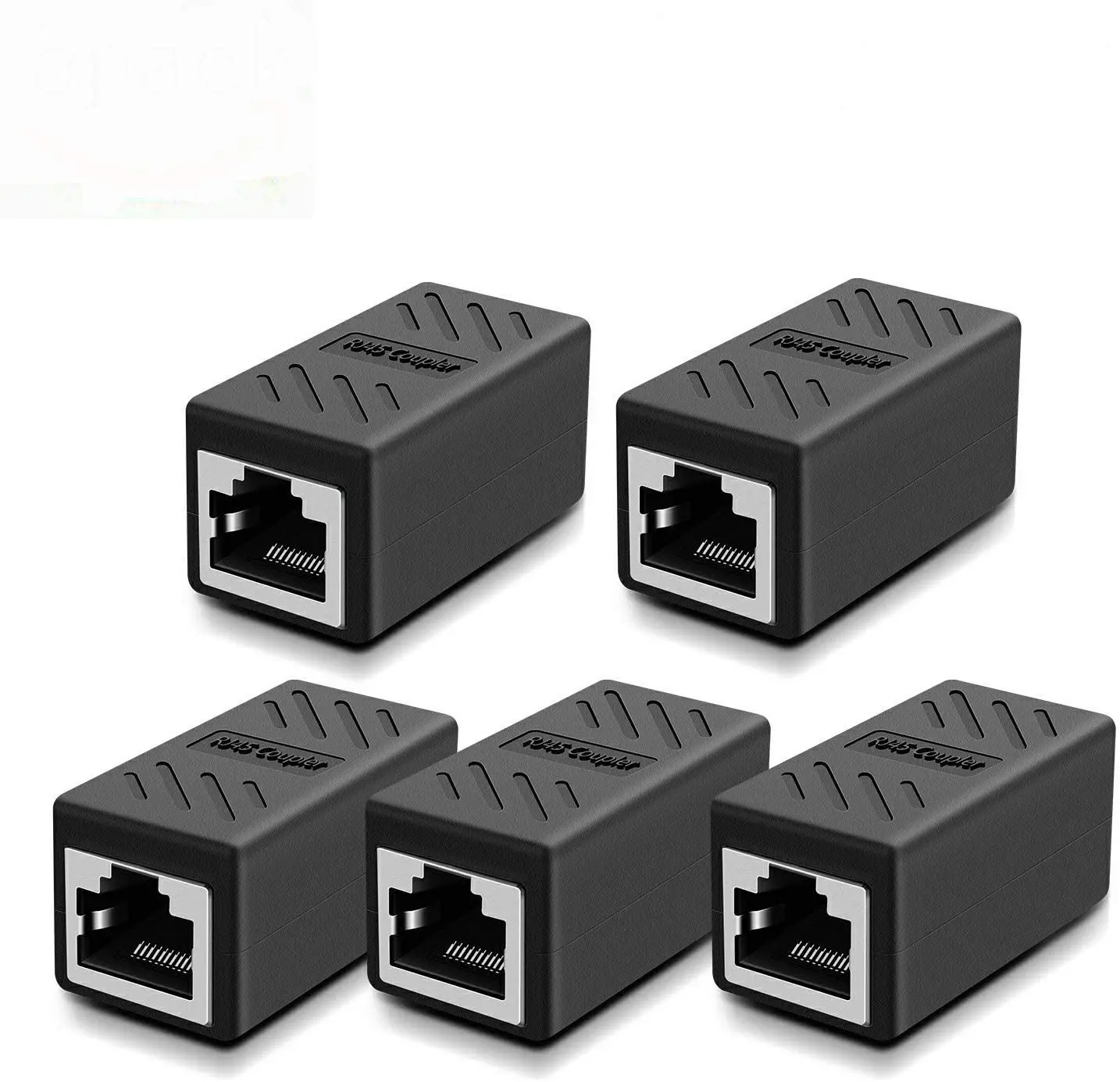 

RJ45 Ethernet Connectors Hielded in-Line Coupler for Cat7/Cat6/Cat5e/Cat5 Ethernet Cable Extender Connector - Female to Female, Black