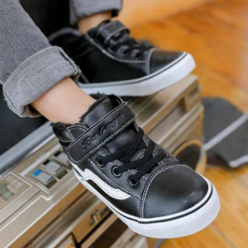 

7253 HUANQIU 2019 Winter new style warm plush cotton sneaker shoes for children