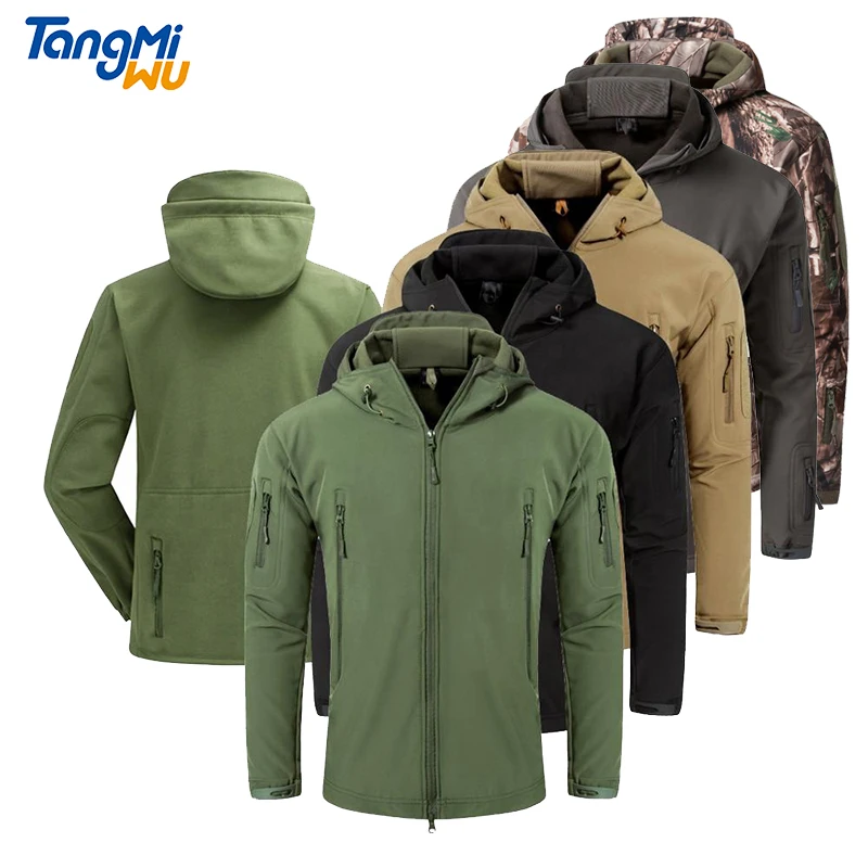 

TMW wholesale winter Man's Mountaineering coat camping soft shell jacket tactical windbreaker men fleece camouflage jacket