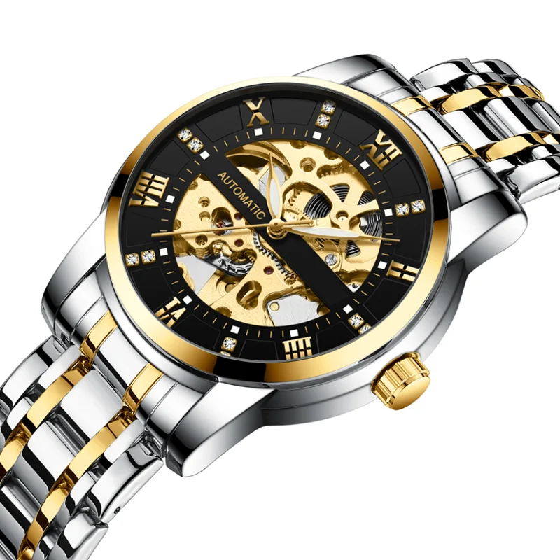 

OEM Custom Logo Luxury Fashion Relojes Hombre Montre Homme Wrist Watches Skeleton Automatic Movements Mechanical Watch For Men