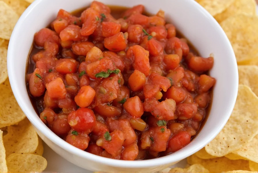 Bowl of roasted tomato salsa