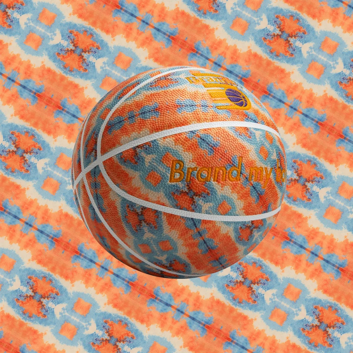 

Overall digital printing pattern leather art basketball with custom logos size 28.5, Customize color