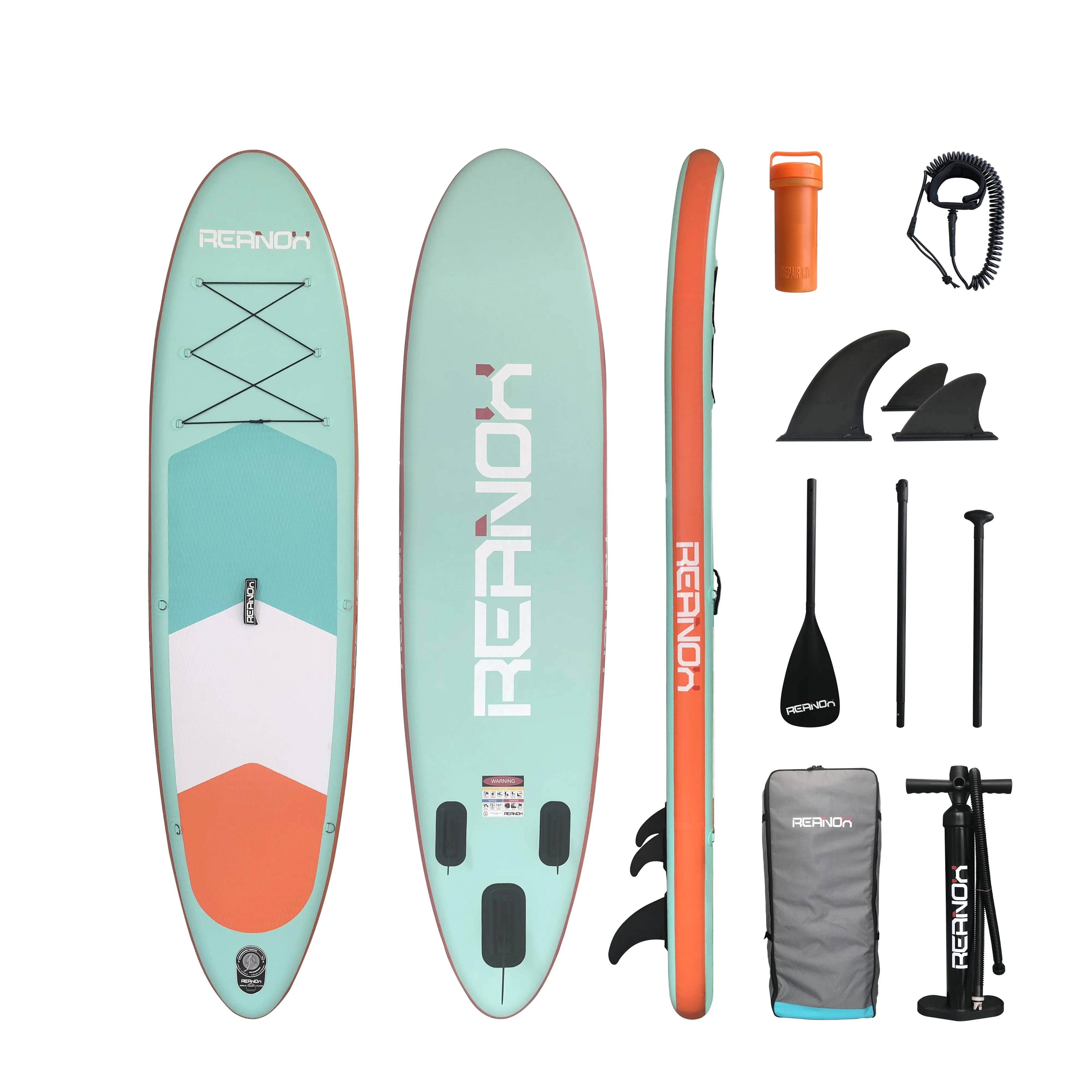 

Reanox Latest Design soft top surfboard touring sup boards inflatable stand up paddle board set, Customized color