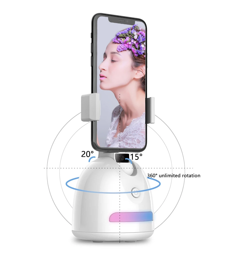 

360 Rotation Face Tracking Gimbal Vlog Camera Phone Holder Smart Gimbal