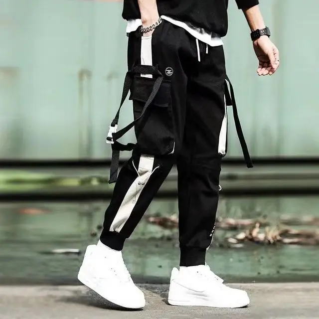

Streetwear Pockets 2020 Men's Jogger Pants Hip Hop Sweatpants Joggers Trousers Tactical Mens Pants Cargo Harem Pants J0432-1