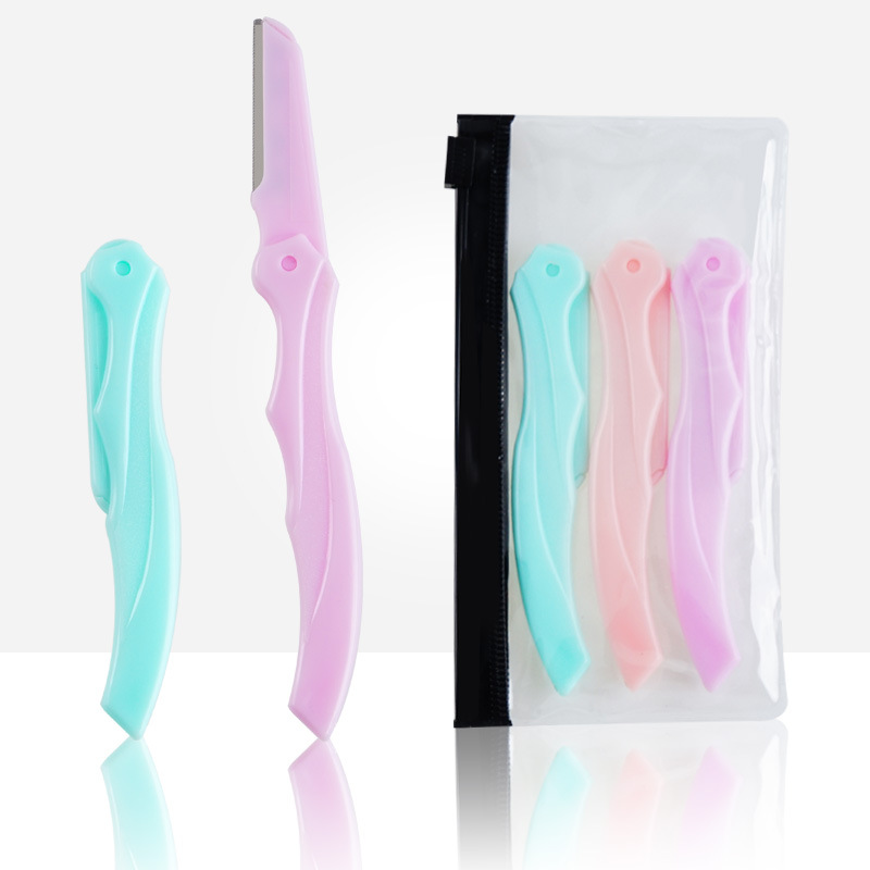 

Cosmetic Makeup Facial Hair Remover Trimmer Eyebrow shaver Plastic Portable Mini Eyebrow Razor, Customized