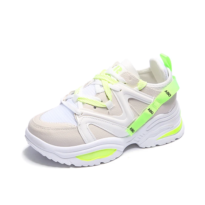 
2020 new girl breathable Mesh sport shoes 1MOQ Custom logo 