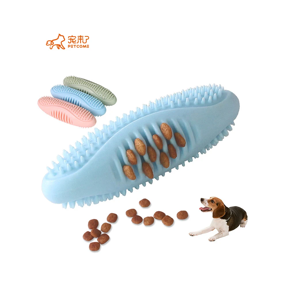 

PETCOME AliExpress Hot Sale New Eco Non Toxic Durable Pet Bite Clean Teeth Dog Food Toy, 3 colors