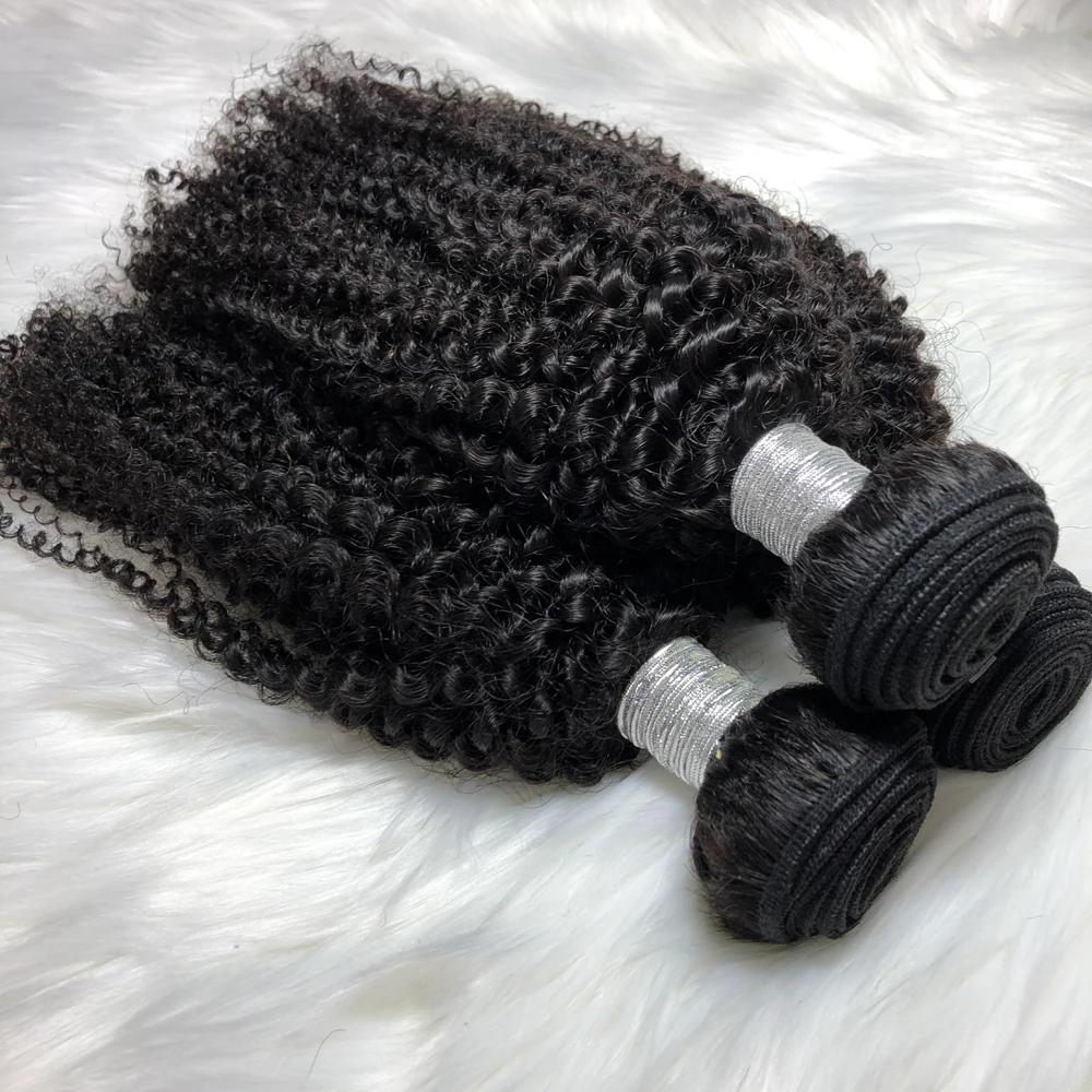 

Cuticle aligned unprocessed virgin hair extension kinky curly human hair bundle wholesale, Natural colors