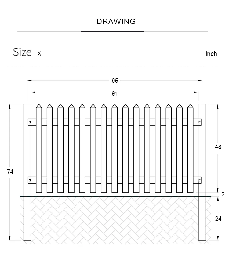 Valla De Diseño Para Jardín,Color Blanco,Única,Ampliamente Utilizada,La