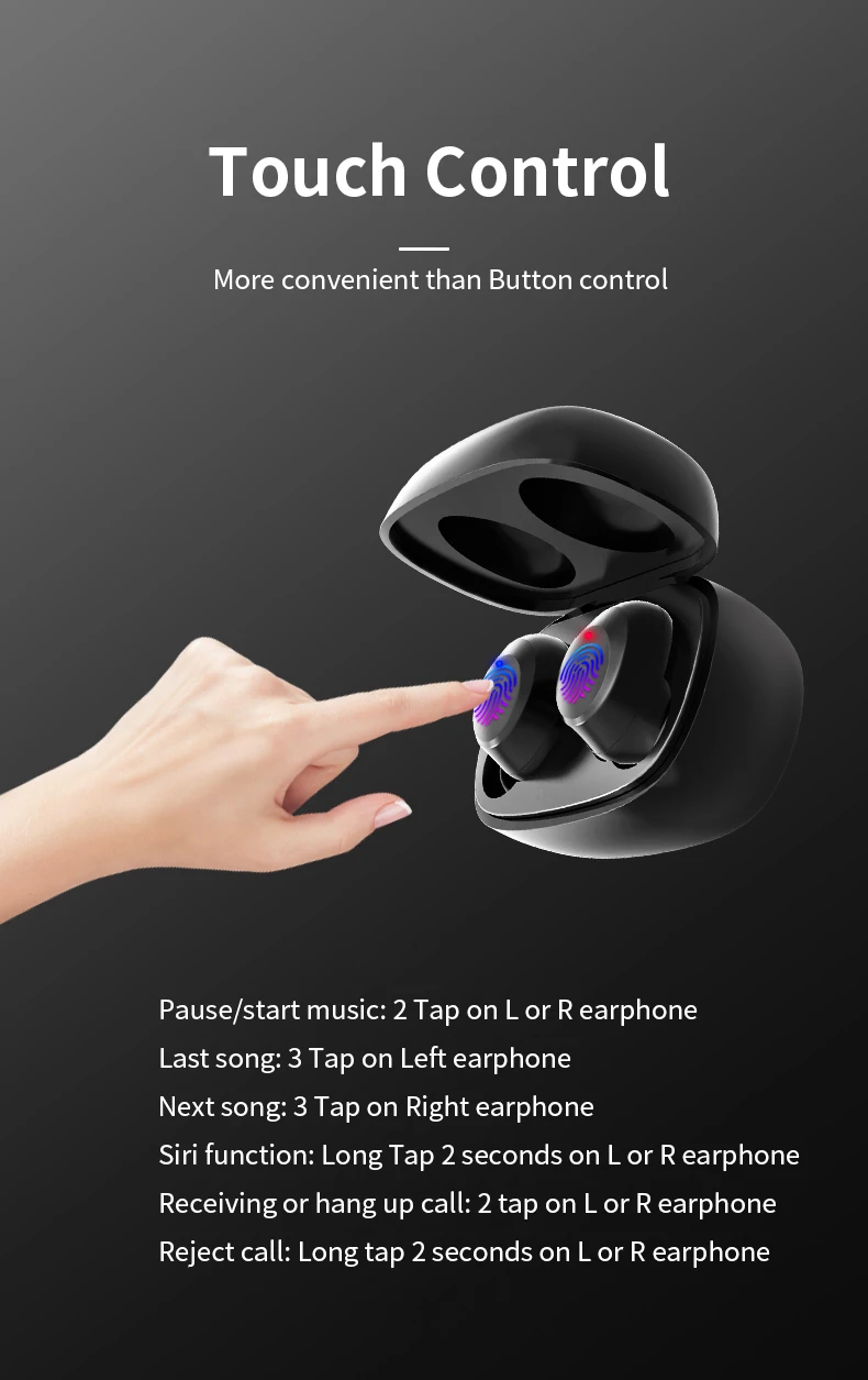 New TWS M7 private patent design BT5.0 Handsfree Sports Mini Earphone full in ear clear sound true wireless Earbuds