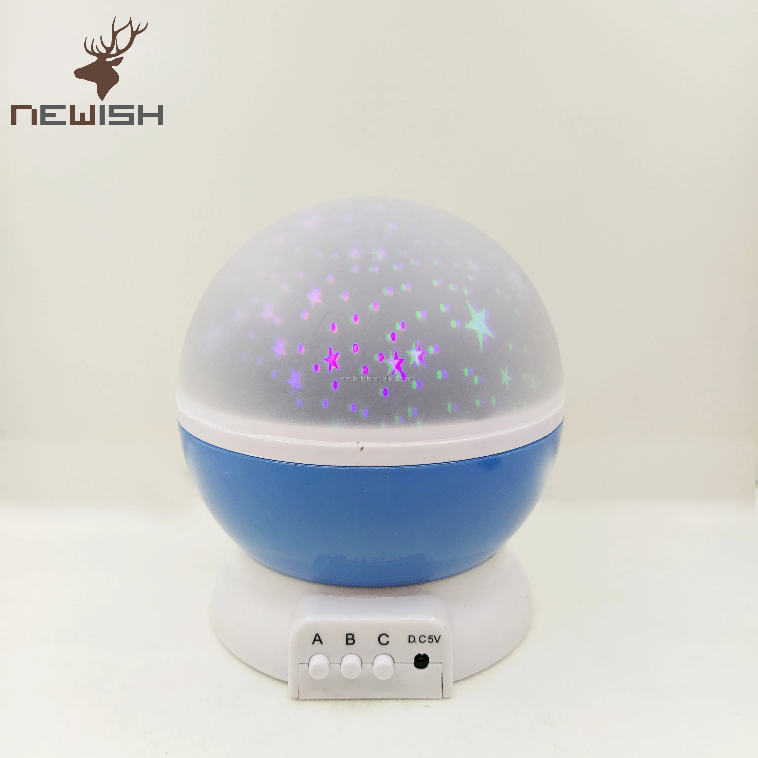 Modern Rgb Battery Moon Star Starry Projector Lamp 3d Led Night Lights