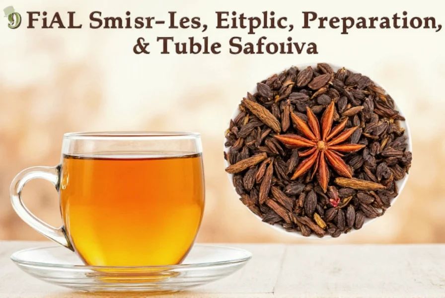 Traditional Chinese tea preparation with star anise and other spices