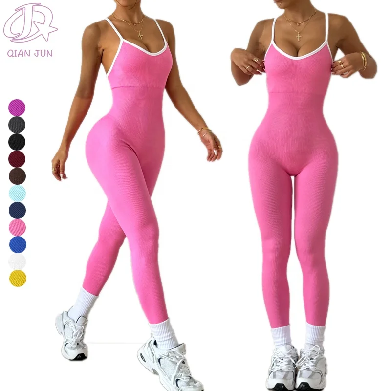 High Quality Women's Yoga Jumpsuit Slim Fit Jumpsuit for Outdoor Quick Dry Yoga Bodysuit