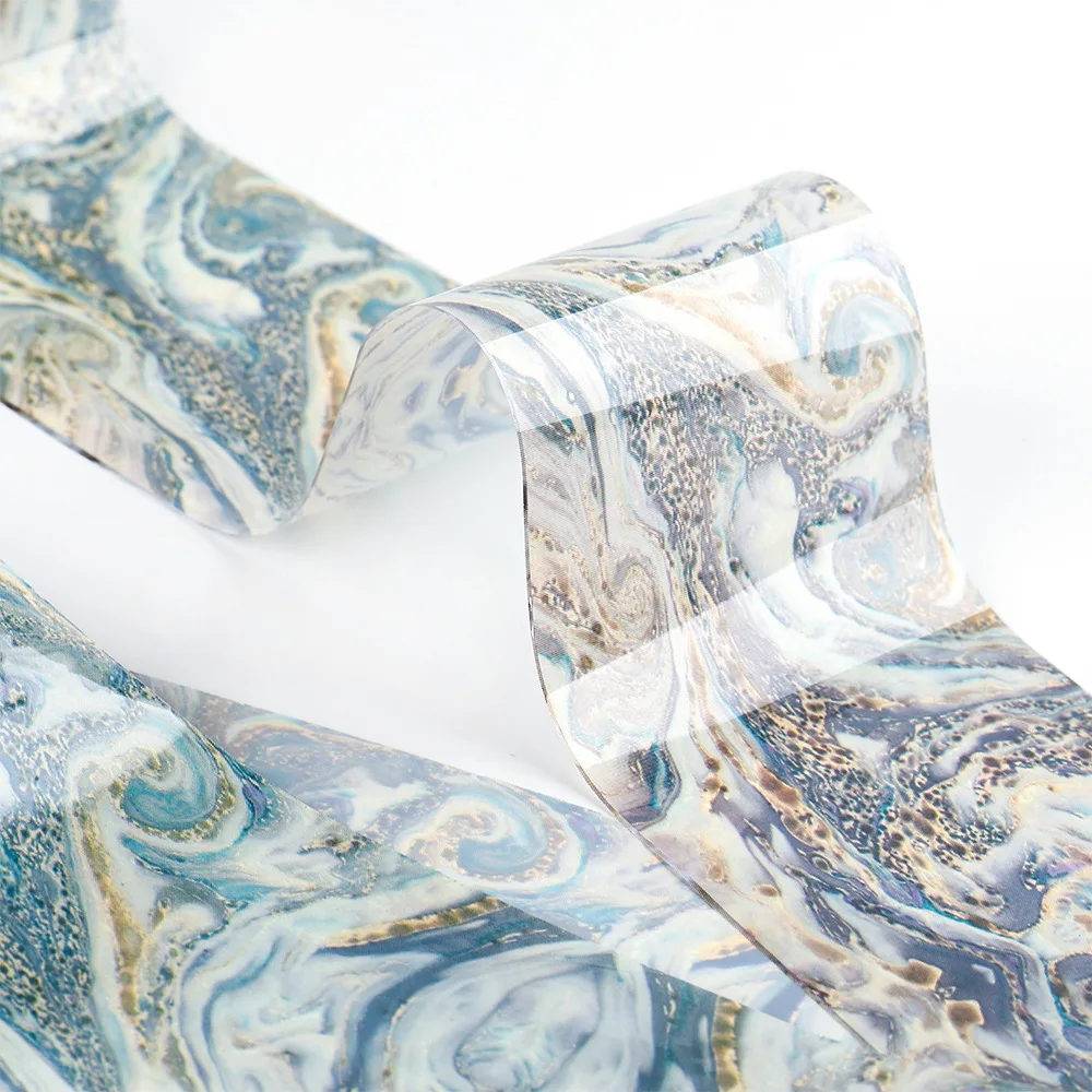 

High Quality Marble Colorful Floral Pattern Nail Foil Manicuring Foil Nail Art Transfer Sticker Nail, Picture