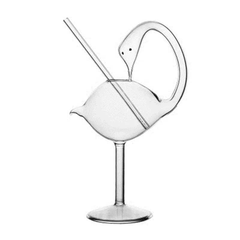 

Creative Swan Shaped Personality Cocktail Beer Cup, Transparent