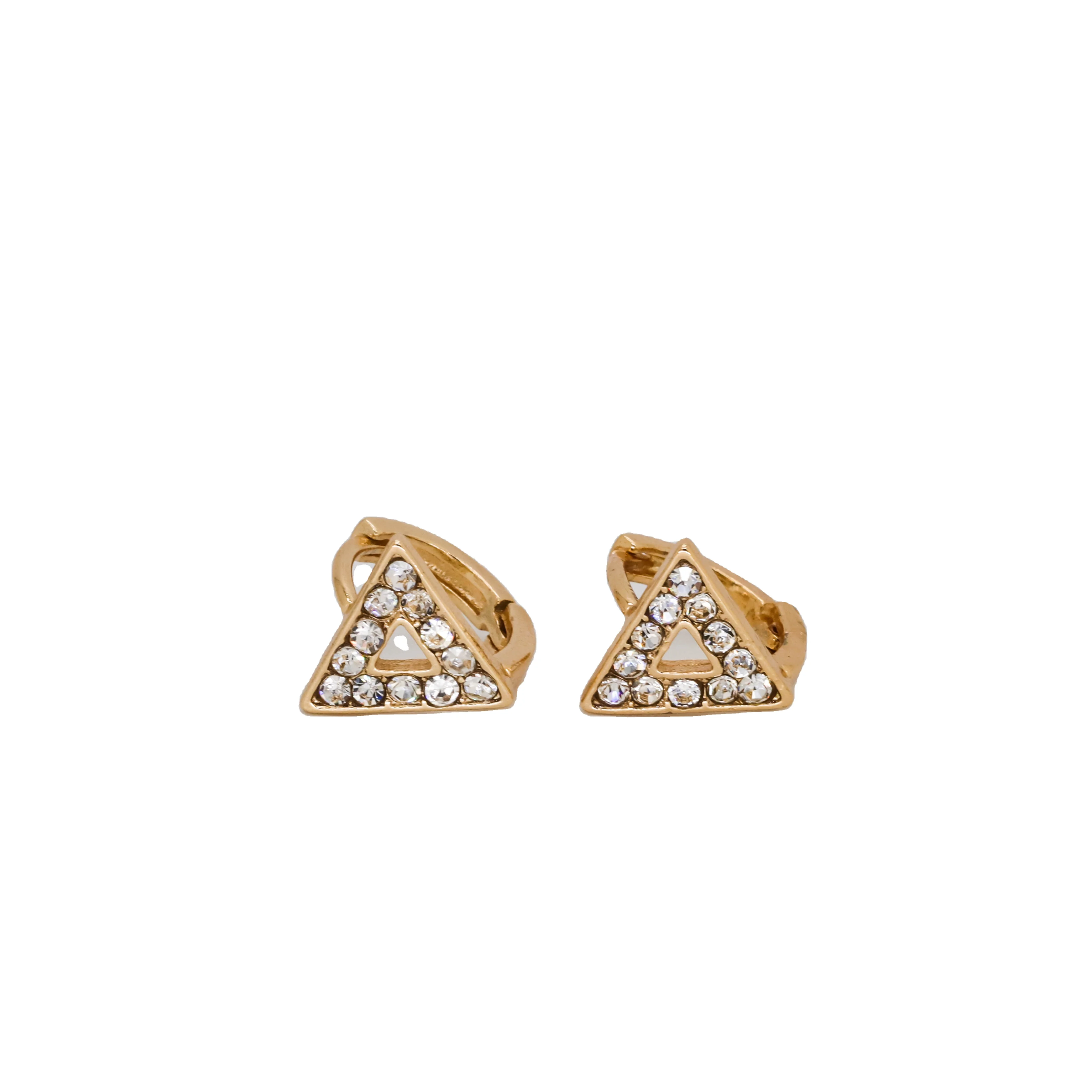 

Plated Earring Wedding Fashion Jewellery Gold High Quality Charm gold Women Jewelry Gift White Party Rhinestone Stone Metal, Gold color